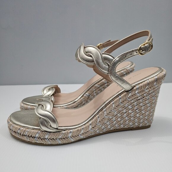 NEW Stuart Weitzman Twist Sandal Womens 11 Wedge Espadrille